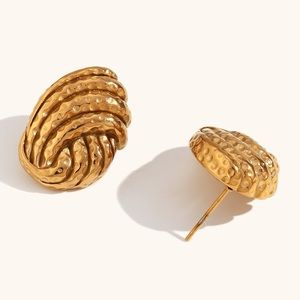 Waterproof Statement Earrings*Gold Sweatproof Jewelry